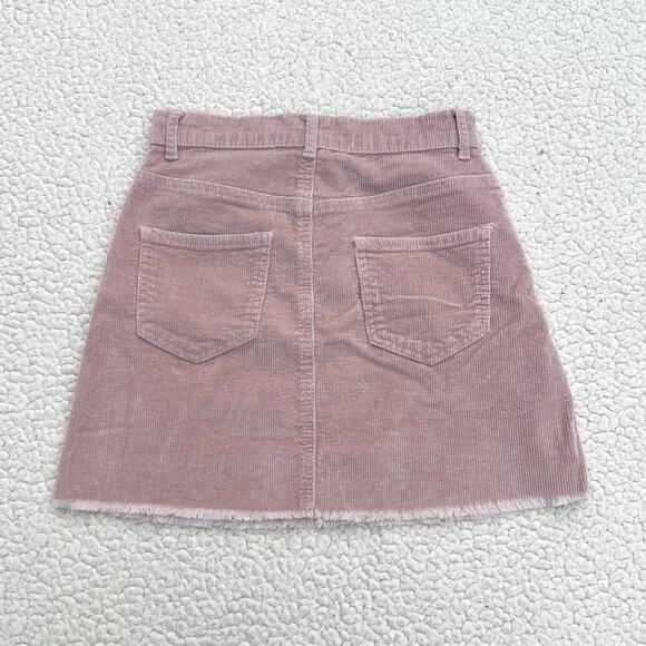 Brandy Melville Juliette Pink Corduroy Mini Skirt - Picture 3 of 6